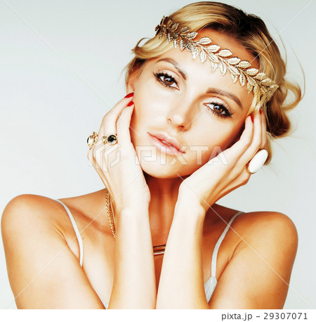 young blond woman dressed like ancient greek young blond woman dressed like ancient greek 29307071