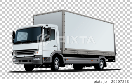 Vector truck template isolated on white Vector truck template isolated on white 29307228