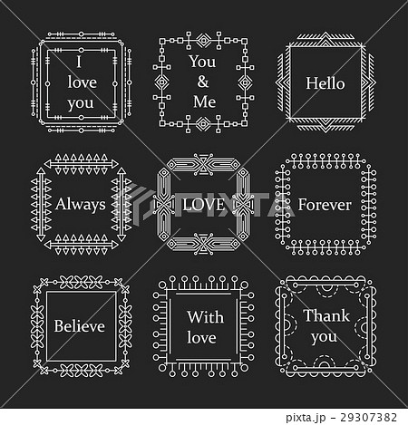 Thin line vector modern geometric frames. Thin line vector modern geometric frames. 29307382
