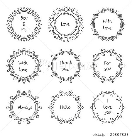Thin line vector modern geometric frames. 29307383