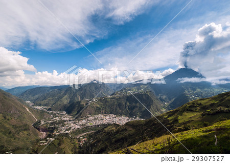 Eruption of a volcano Tungurahua, Cordillera  Eruption of a volcano Tungurahua, Cordillera  29307527