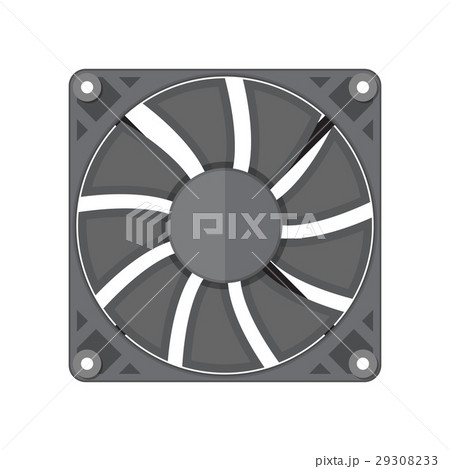 Plastic computer cooler isolated on white 29308233