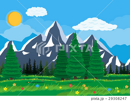 Summer nature mountain landscape, national park. 29308247