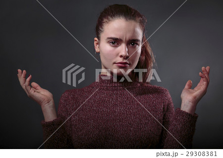 doubts, portrait of a young woman 29308381