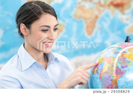 Young Woman Travel Agent Concept 29308829