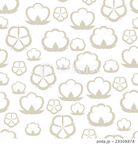 Seamless pattern with cotton bolls. Stylized Seamless pattern with cotton bolls. Stylized 29308878
