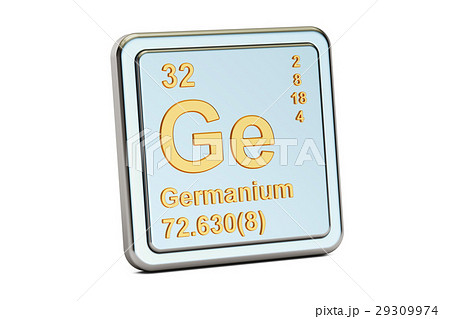 Germanium Ge, chemical element sign. 3D rendering 29309974