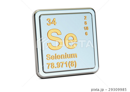 Selenium Se, chemical element sign. 3D rendering Selenium Se, chemical element sign. 3D rendering 29309985