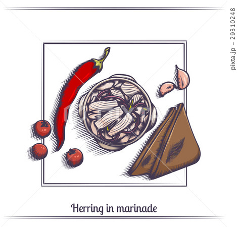 Herring in Marinade and With Bread Herring in Marinade and With Bread 29310248