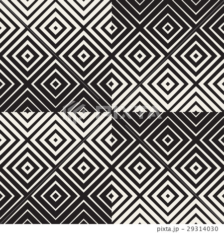 Trendy Monochrome Line Lattice. Vector Seamless 29314030