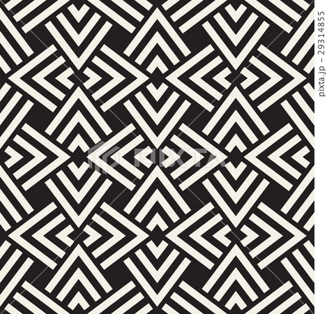 Geometric Ornament With Striped Rhombuses. Vector 29314855