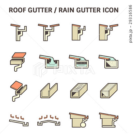 Roof Gutter Icon 29316586
