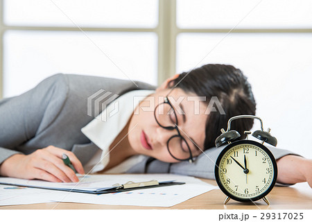 Tired woman are sleeping in the office 29317025