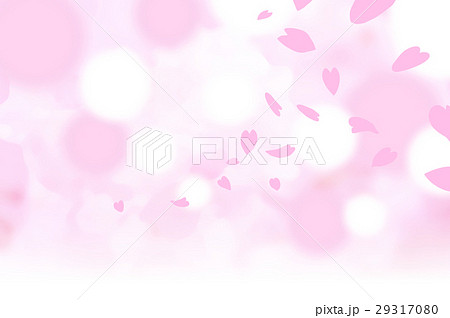 桜の花びらが舞う背景のイラスト素材