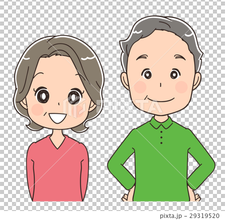 シニア男女のイラスト シニア男女のイラスト 29319520
