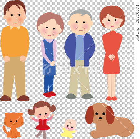 6 people Family whole body 29320674