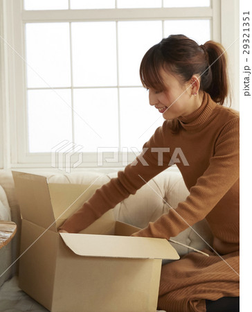 ネットオークションを楽しむ女性 ネットオークションを楽しむ女性 29321351