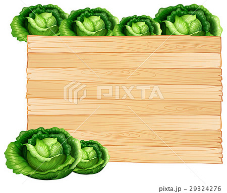 Wooden board and cabbages 29324276