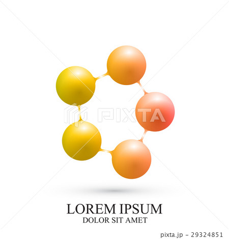 3D Logotype icon dna molecule. Vector template 29324851
