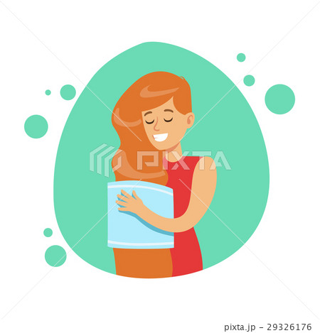 Girl Drying Her Long Hair With Towe 29326176