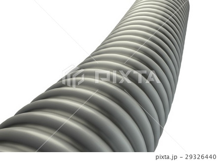 plastic ribbed hose isolated on white background plastic ribbed hose isolated on white background 29326440