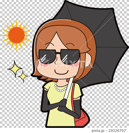 採取曬傷措施的婦女 29326707