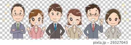 スーツを着た男女のイラストのイラスト素材 スーツを着た男女のイラストのイラスト素材