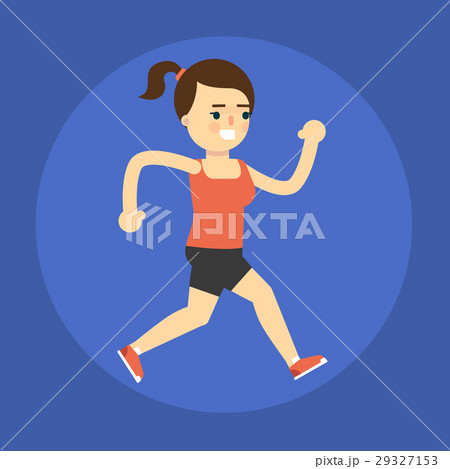 Running girl icon. Active lifestyle Running girl icon. Active lifestyle 29327153