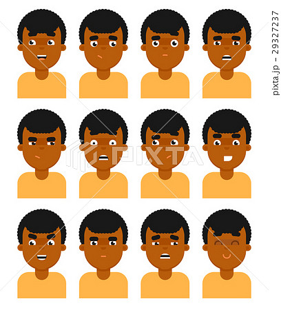Face emotional icon on white background 29327237