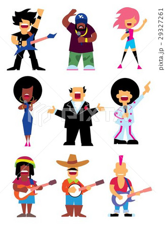 Singers silhouette set raster Singers silhouette set raster 29327261