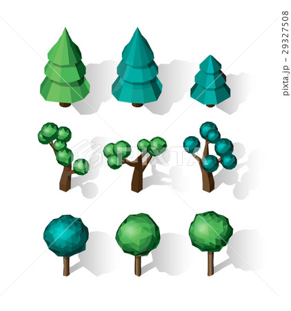 Isometric vector tree set. Landscape constructor 29327508