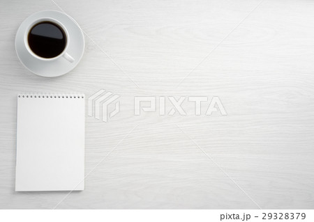 Coffee cup and notepad 29328379