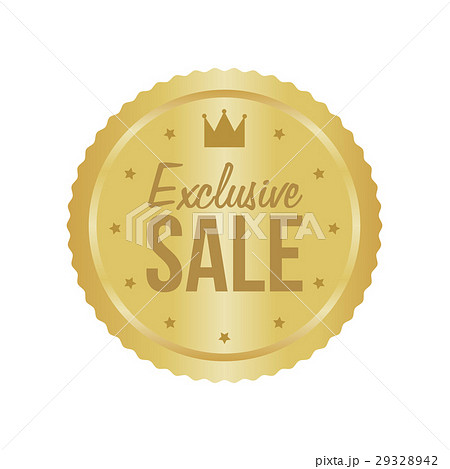 Vector Exclusive Sale Gold Sign, Round Label 29328942