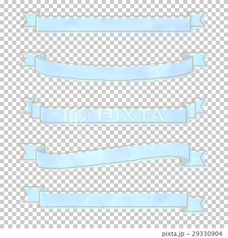 Hand-painted wind band ribbon light blue 29330904