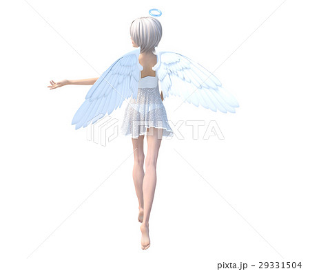 ポーズする 天使 フェアリー 3dcgイラスト素材のイラスト素材