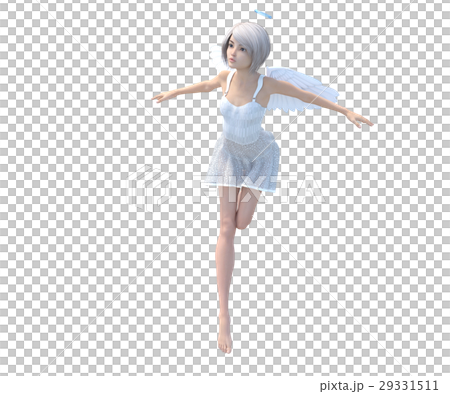 ポーズする　天使　フェアリー　3DCGイラスト素材 29331511