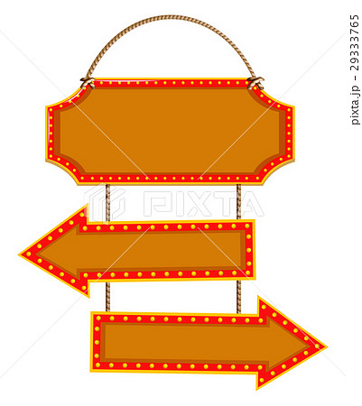sign template with arrow going left and rightのイラスト素材