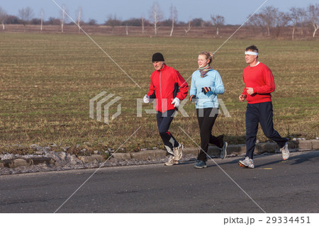 Runners while training for a competition 29334451