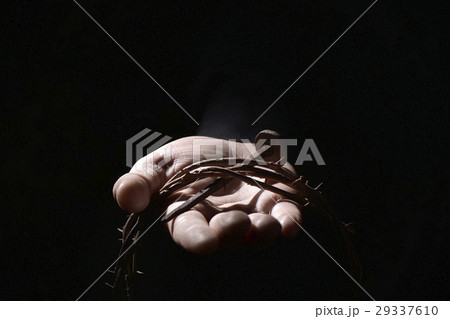 man with a nail and a crown of thorns 29337610