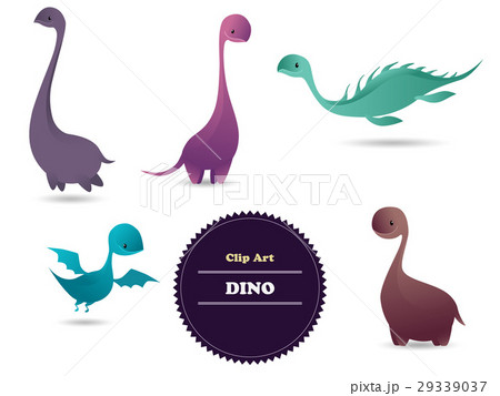 Cute funny lovely dino. Vector illustration. 29339037