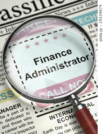 Finance Administrator Hiring Now. 3D. 29339674