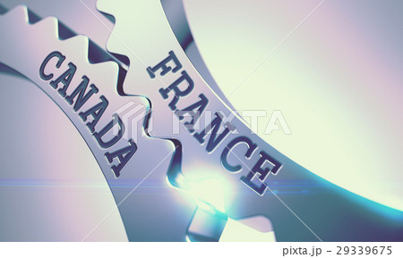 France Canada on Mechanism of Shiny Metal Cog 29339675