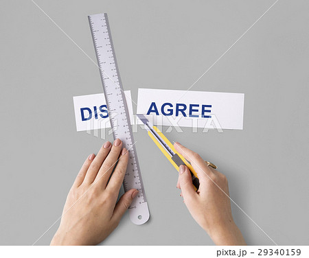 Disagree Argument Hands Cut Word Split Concept Disagree Argument Hands Cut Word Split Concept 29340159