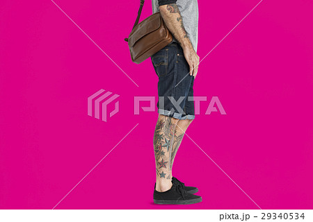 Tattooed Man Messenger Bag 29340534