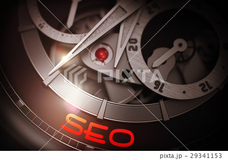 SEO on Elegant Watch Mechanism. 3D. 29341153