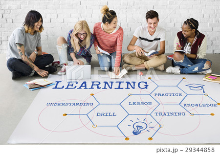 Learning Hexagon Pattern Diagram Graphic Icon 29344858