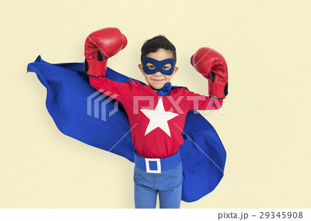 Superhero Kid Mighty Strength Concept Superhero Kid Mighty Strength Concept 29345908