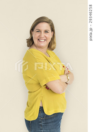 Woman Cheerful Studio Portrait Concept 29346258
