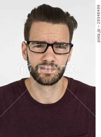 Men Wear Glasses Think Concept 29346499
