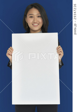 Asian Woman Smiling Happiness Banner Copy Space Concept 29347216